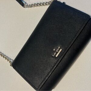 Kate Spade Black Wristlet with Chain